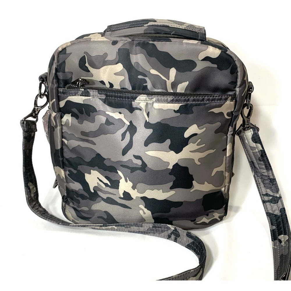 LUG Ranger Crossbody Bag Gray Camo Travel Organizer Pockets - Picture 12 of 12